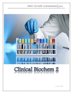 L01 ClinicalBiochem2 Carbohydrates