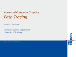 Advanced Computer Graphics Materials and Lights