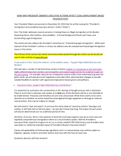 how may president obama`s executive actions affect legal