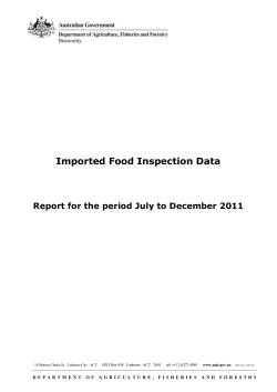 July 2011 to December 2011 - Department of Agriculture and Water