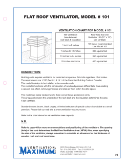 flat roof ventilator, model # 101