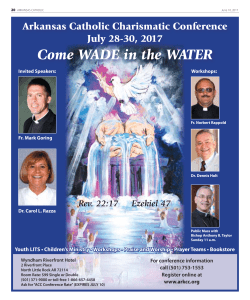 Come WADE in the WATER - Diocese of Little Rock