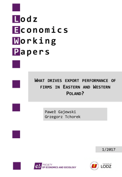 Lodz Economics Working Papers