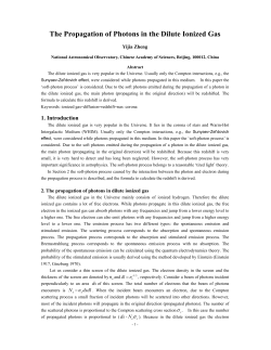 The Propagation of Photons in the Dilute Ionized Gas