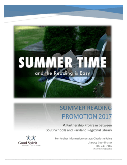 Summer reading promotion 2017