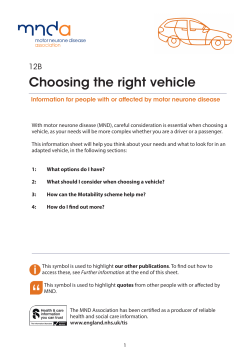 Choosing the right vehicle