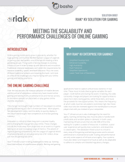 meeting the scalability and performance challenges of online gaming
