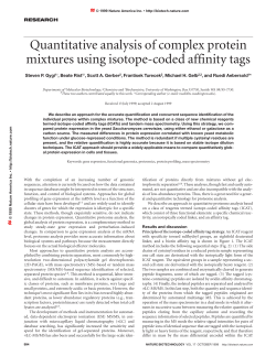 Quantitative analysis of complex protein mixtures