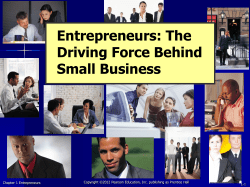 Chapter 1:The Foundations of Entrepreneurship