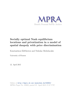 Socially optimal Nash equilibrium locations and privatization in a