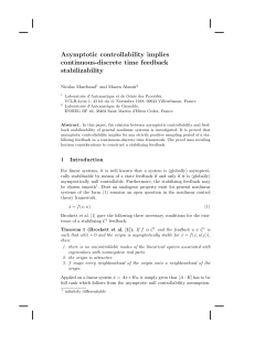 Asymptotic controllability implies continuous-discrete - GIPSA-Lab