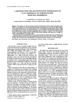 a method for the quantitative estimation of clay minerals in north