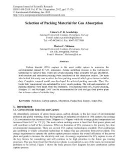 Selection of Packing Material for Gas Absorption