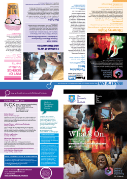 February-May 2017 - University of Sheffield