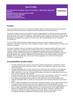 Purpose - Pension Careers