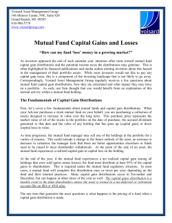 Mutual Fund Capital Gains and Losses