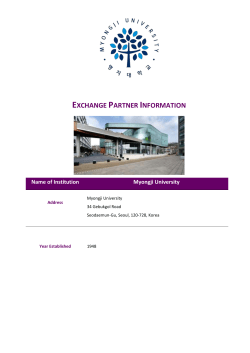 Information about Myongji University