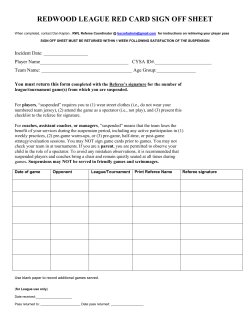 redwood league red card sign off sheet