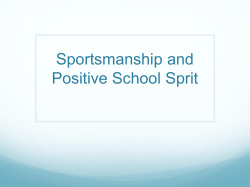 Sportsmanship and Behavior at School Activities