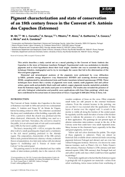 Pigment characterization and state of conservation of an 18th