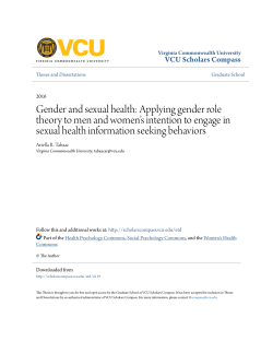 Gender and sexual health: Applying gender role theory to men and