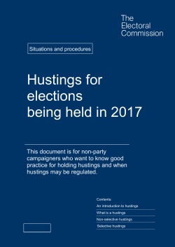 2017 Hustings - Electoral Commission