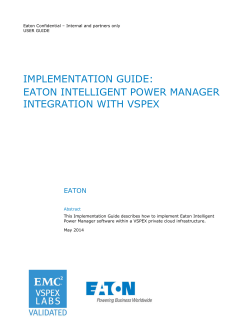 eaton intelligent power manager integration with vspex