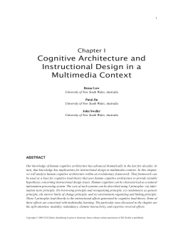 Cognitive Architecture and Instructional Design in a Multimedia