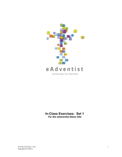 In-Class Exercises: Set 1