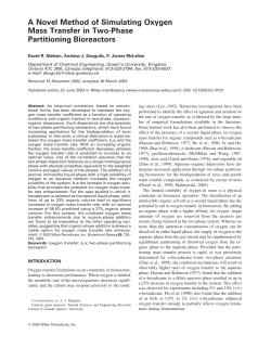 A Novel Method of Simulating Oxygen Mass Transfer in Two