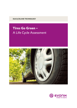 Tires Go Green – A Life Cycle Assessment - ULTRASIL