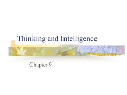 Thinking and Intelligence - Pearson Higher Education