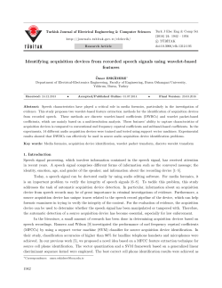 Identifying acquisition devices from recorded