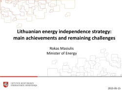 Lithuanian energy independence strategy: main achievements and