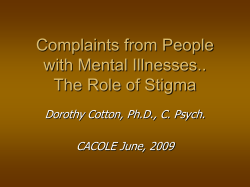 Mental illness is nothing to be ashamed of, but