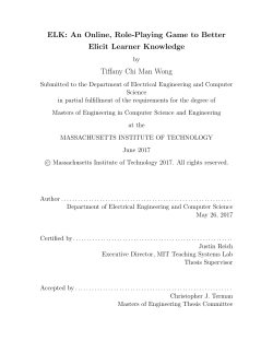 ELK: An Online, Role-Playing Game to Better Elicit Learner