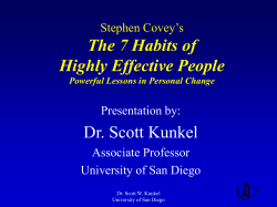 Stephen Covey`s The 7 Habits of Highly Effective People