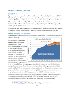 Chapter 4 &ndash; Energy Efficiency - Burlington Electric Department