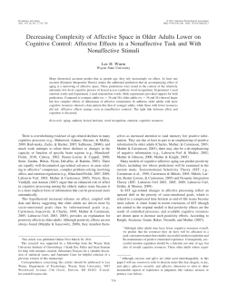 Decreasing Complexity of Affective Space in Older Adults Lower on