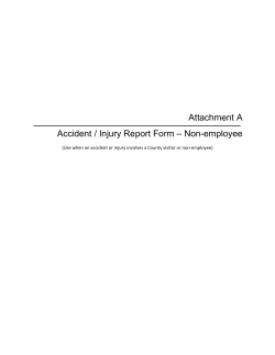 Attachment A Accident / Injury Report Form &ndash; Non