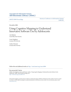 Using Cognitive Mapping to Understand Innovative Software Use by