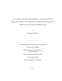 evaluating knowledge and barriers to the use of cognitive behavioral