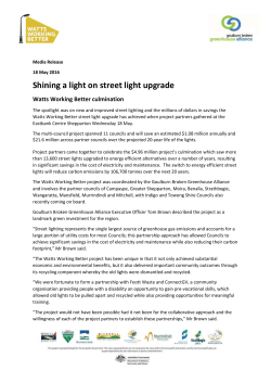 Shining a light on street light upgrade - close event