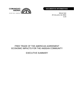 free trade of the americas agreement economic impacts for the