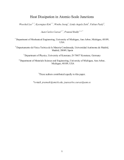 Heat Dissipation in Atomic-Scale Junctions
