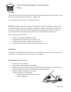 Editing - March 21, 2016