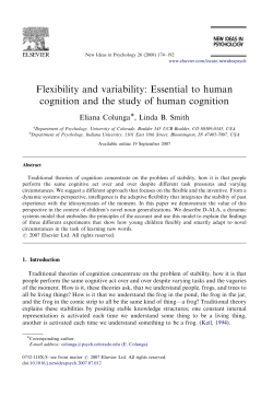 Flexibility and variability: Essential to human cognition and the study