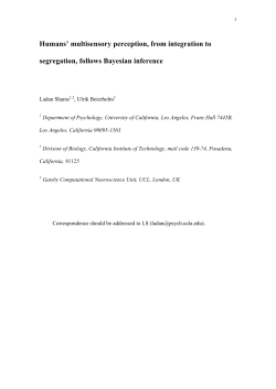 Humans` multisensory perception, from integration to segregation
