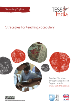 Strategies for teaching vocabulary