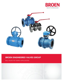 BROEN Energy Application Valves